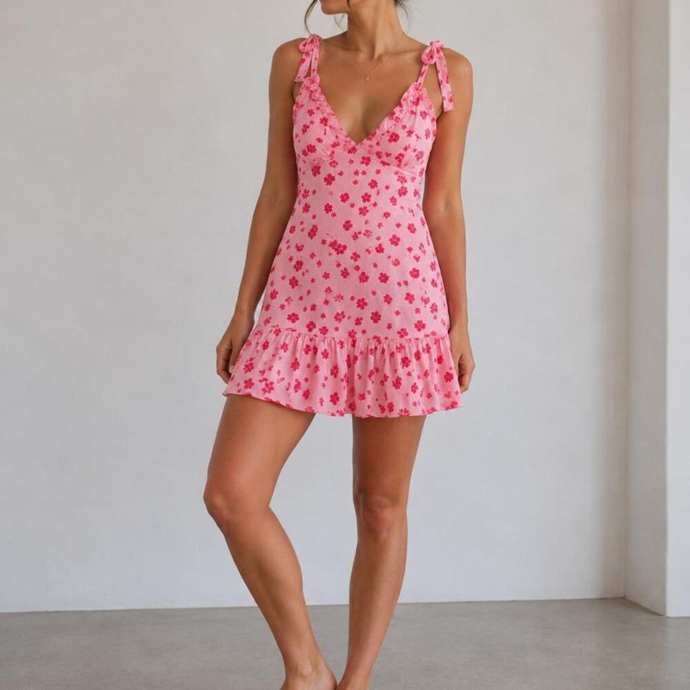 Zara pink mini dress with